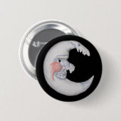 Sehr Cooler Mann auf der rund um den Mond verlaufe Button (Vorne & Hinten)