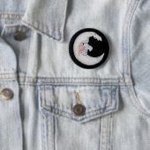 Sehr Cooler Mann auf der rund um den Mond verlaufe Button (Beispiel)