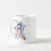 Sehr Cooler und farbenfroher Baseball-Player Kaffeetasse (Vorderseite Links)