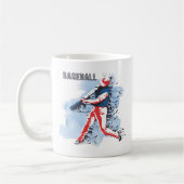 Sehr Cooler und farbenfroher Baseball-Player Kaffeetasse (Links)