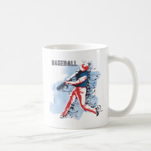 Sehr Cooler und farbenfroher Baseball-Player Kaffeetasse