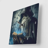 Sehr Cooler und geheimnisvoller Zeitassistent Quadratische Wanduhr (Winkel)