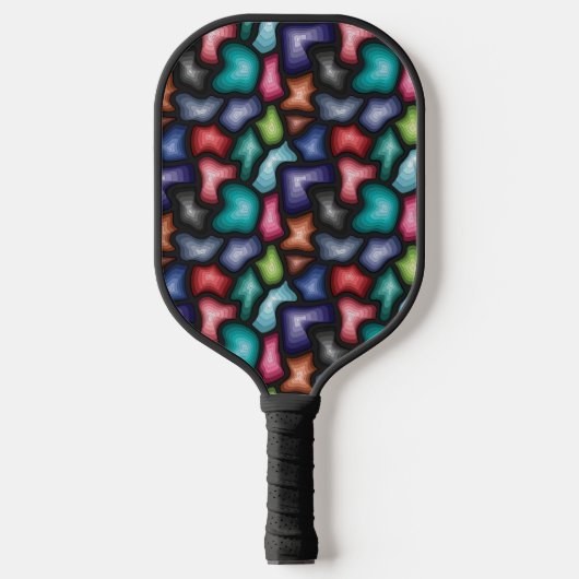 Sehr Cooles, abstraktes Design Pickleball Schläger (Vorderseite)