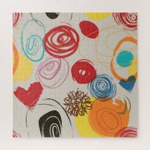 Sehr Cooles Abstraktes Scribble Jigsaw Puzzle