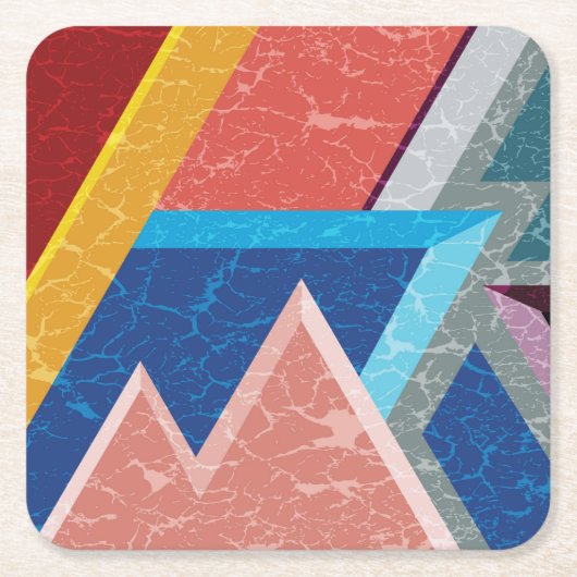 Sehr Cooles geometrisches Untersetzer Set (Vorderseite)