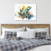 Sehr Cooles halbAbstraktes Froschgemälde Leinwanddruck (Insitu (Schlafzimmer))