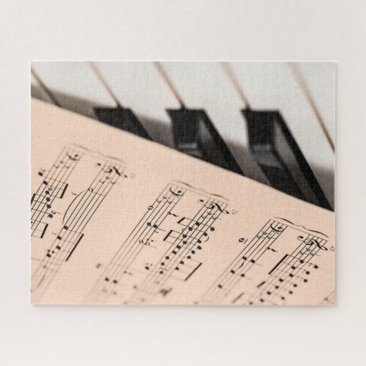 Sehr Cooles Klavier und Noten Puzzle (Horizontal)