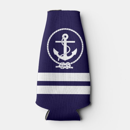 Sehr Cooles Nautic Anchor Muster Flaschenkühler (Vorderseite)