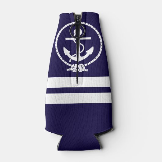 Sehr Cooles Nautic Anchor Muster Flaschenkühler (Rückseite)