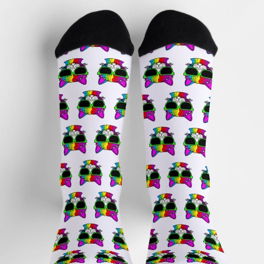 Sehr Cooles Rainbow Cat Pattern Socken (Oben)