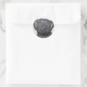 Sehr Cooles Schwarzes Lab Runder Aufkleber (Tasche)