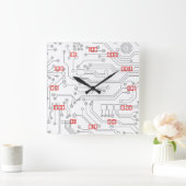 Sehr Cooles und kreatives Binärsystem Quadratische Wanduhr (Zuhause)
