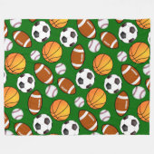 Sehr Cooles und spezielles Sportthema auf Rasen Gr Fleecedecke (Vorderseite (Horizontal))