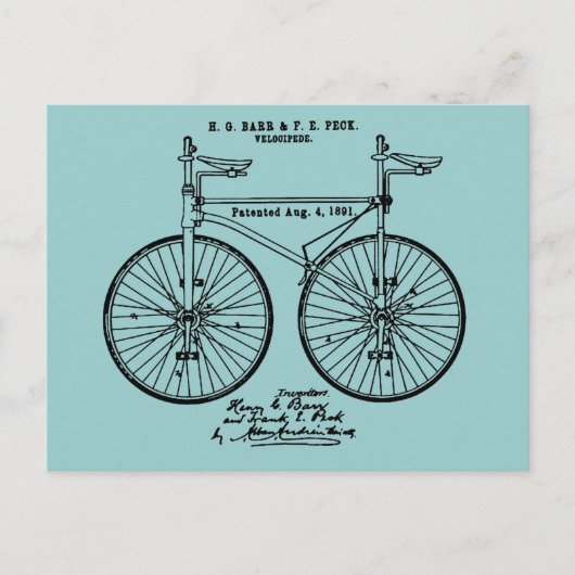 Sehr cooles Velo-Patentgeschenk Postkarte (Vorderseite)