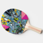 Sehr Cooles Videospiel Graffiti Tischtennis Schläger (Seitenansicht)