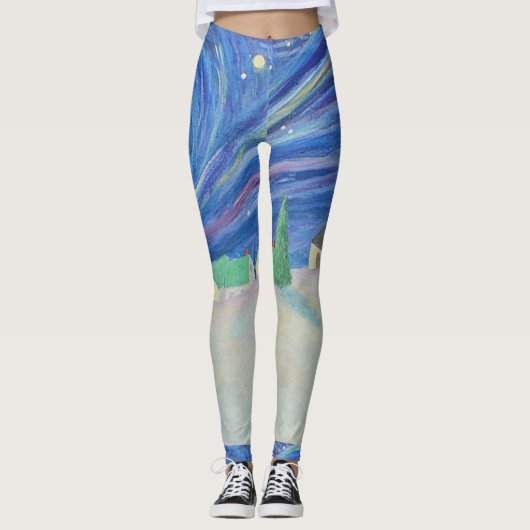 Sehr Cooles Winterdorf Leggings (Vorderseite)
