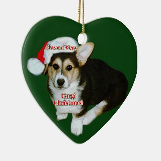 Sehr Corgi-Weihnachten - Gimli Keramik Ornament (Rechts)