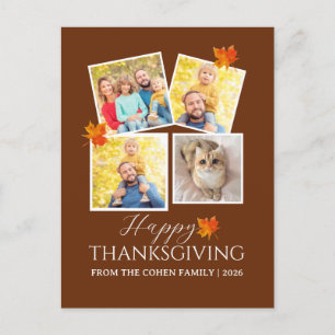Sehr dankbar Herbst-Dankfest-Familienfoto Feiertagspostkarte
