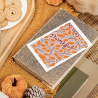 Sehr Dankbar Orange Blätter Thanksgiving