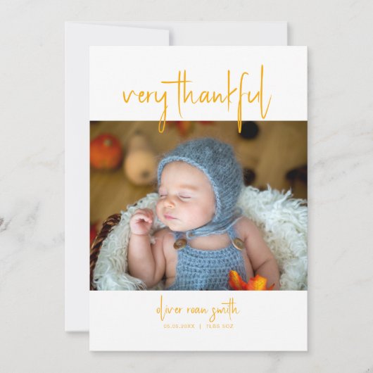 Sehr dankbare Herbstankündigung Einladung (Vorderseite)