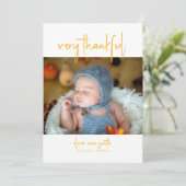 Sehr dankbare Herbstankündigung Einladung (Stehend Vorderseite)