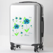 Sehr dekorative Aufkleber für Blume (Koffer)