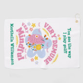 SEHR DEMURE SEHR MINDFUL Floral Golfhandtuch (Horizontal)