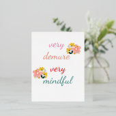 sehr Demure, sehr zurückhaltend Folien Feiertagspostkarte (Stehend vorne)