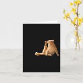 Sehr demütigende Cly Meme Funny Cat Karte (Gelbe Blume)