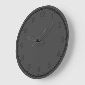 Sehr dunkelgrau große wanduhr (Winkel)