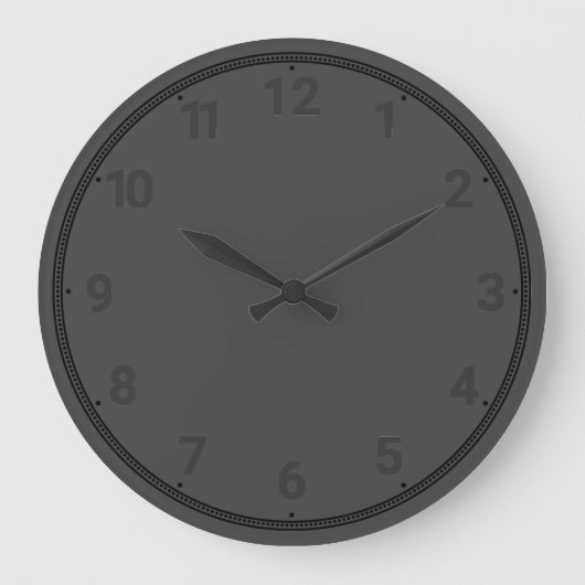 Sehr dunkelgrau große wanduhr (Vorderseite)