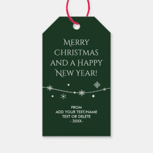 Sehr dunkelgrün - Weihnachts-Geschenketiketten Geschenkanhänger