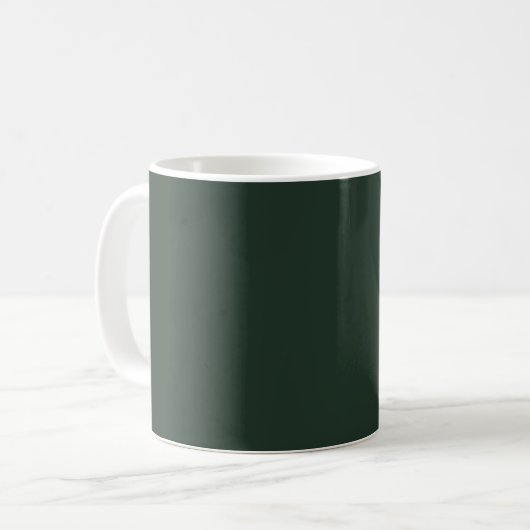 Sehr dunkelwaldgrün - Minimalistische Kaffee-Tasse Kaffeetasse (Vorderseite Links)