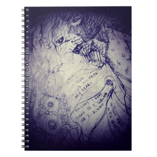 Sehr dunkle Kreatur folgt mir Manga-Anime Notizblock (Vorderseite)