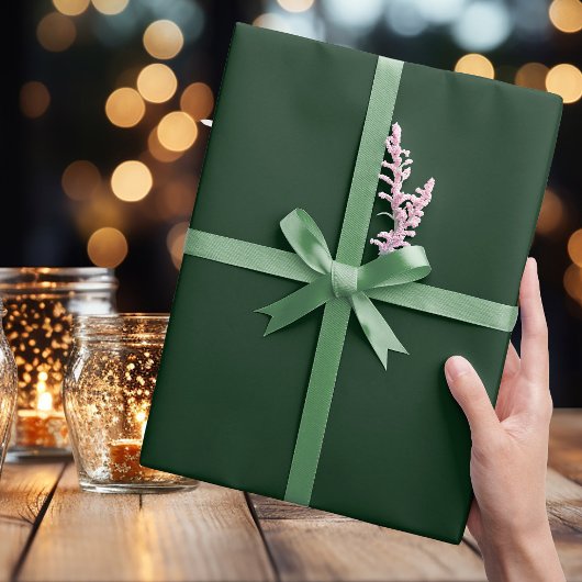 Sehr dunkles Grün - Schleifpapier Geschenkpapier