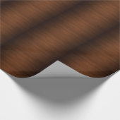 Sehr dunkles hartes hölzernes Boden-Korn Geschenkpapier (Ecke)