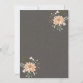 Sehr dunkles Orange Minimalistisches Foto Hochzeit Einladung (Rückseite)