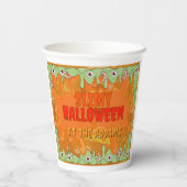 Sehr dünne Halloween-Papier-Tasse mit versteckten Pappbecher (Rückseite)