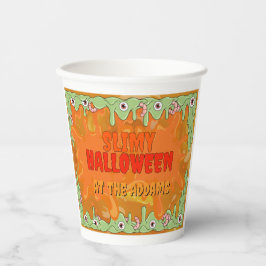 Sehr dünne Halloween-Papier-Tasse mit versteckten  Pappbecher