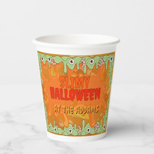 Sehr dünne Halloween-Papier-Tasse mit versteckten Pappbecher (Vorderseite)