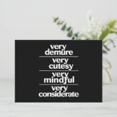 Sehr dünne Haut sehr kostbare Belastung Einladung (Stehend Vorderseite)