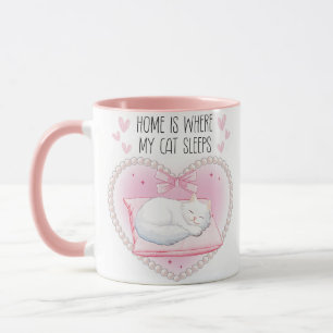 Sehr dünne Katzenkatze Tasse