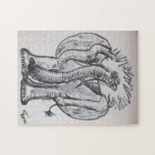 SEHR eigenwilliger und fröhlicher Elefant - Puzzle (Horizontal)