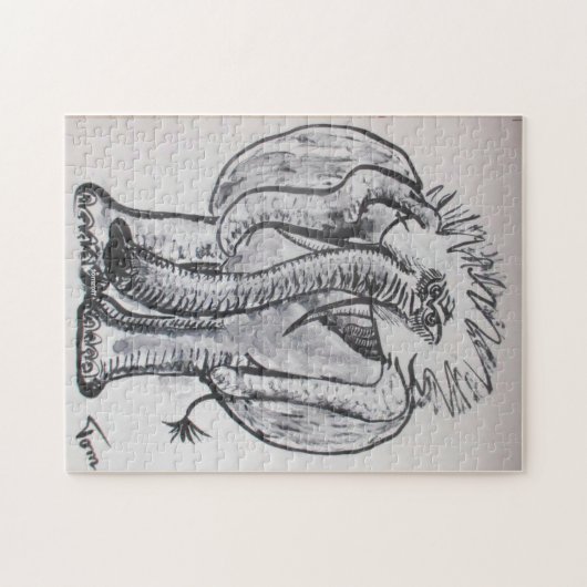 SEHR eigenwilliger und fröhlicher Elefant - Puzzle (Horizontal)