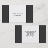 Sehr einfache Schlichte Graue weiße Visitenkarte (Vorne/Hinten)