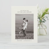 Sehr einfaches Foto für Singles Save The Date (Stehend Vorderseite)