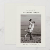 Sehr einfaches Foto für Singles Save The Date (Vorne/Hinten)