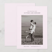 Sehr einfaches Foto für Singles Save The Date (Vorne/Hinten)