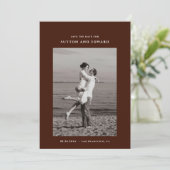 Sehr einfaches Foto für Singles Save The Date (Stehend Vorderseite)