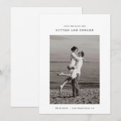 Sehr einfaches Foto für Singles Save The Date (Vorne/Hinten)